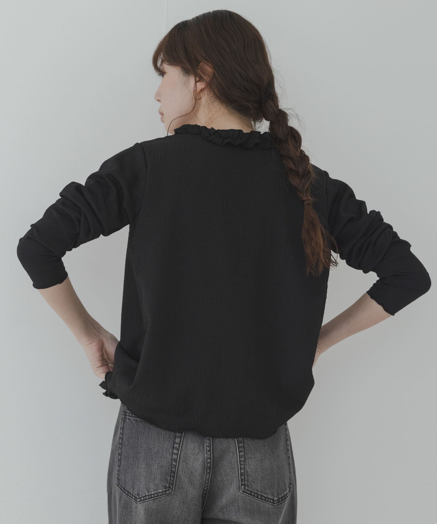 Sonny Label 「『WEB限定』ワッフルフリルVネックカーディガン」|カーディガン|