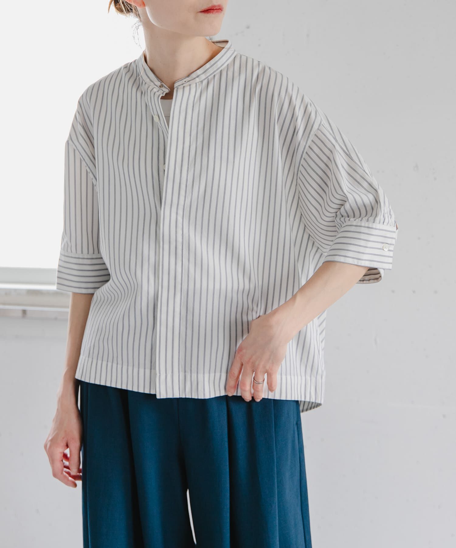 URBAN RESEARCH DOORS「『一部WEB限定カラー』FORK&SPOON　ギボシコクーンショートスリーブシャツ」|シャツ・ブラウス|