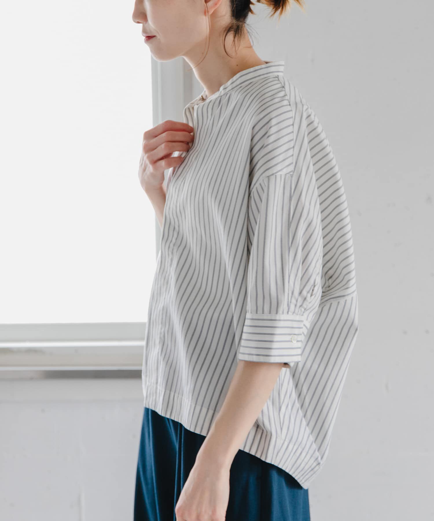 URBAN RESEARCH DOORS「『一部WEB限定カラー』FORK&SPOON　ギボシコクーンショートスリーブシャツ」|シャツ・ブラウス|