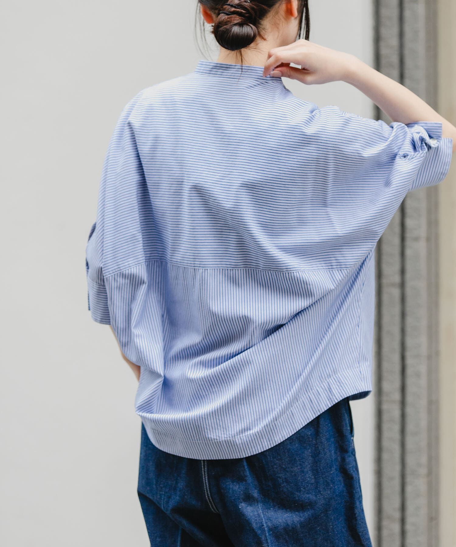 URBAN RESEARCH DOORS「『一部WEB限定カラー』FORK&SPOON　ギボシコクーンショートスリーブシャツ」|シャツ・ブラウス|