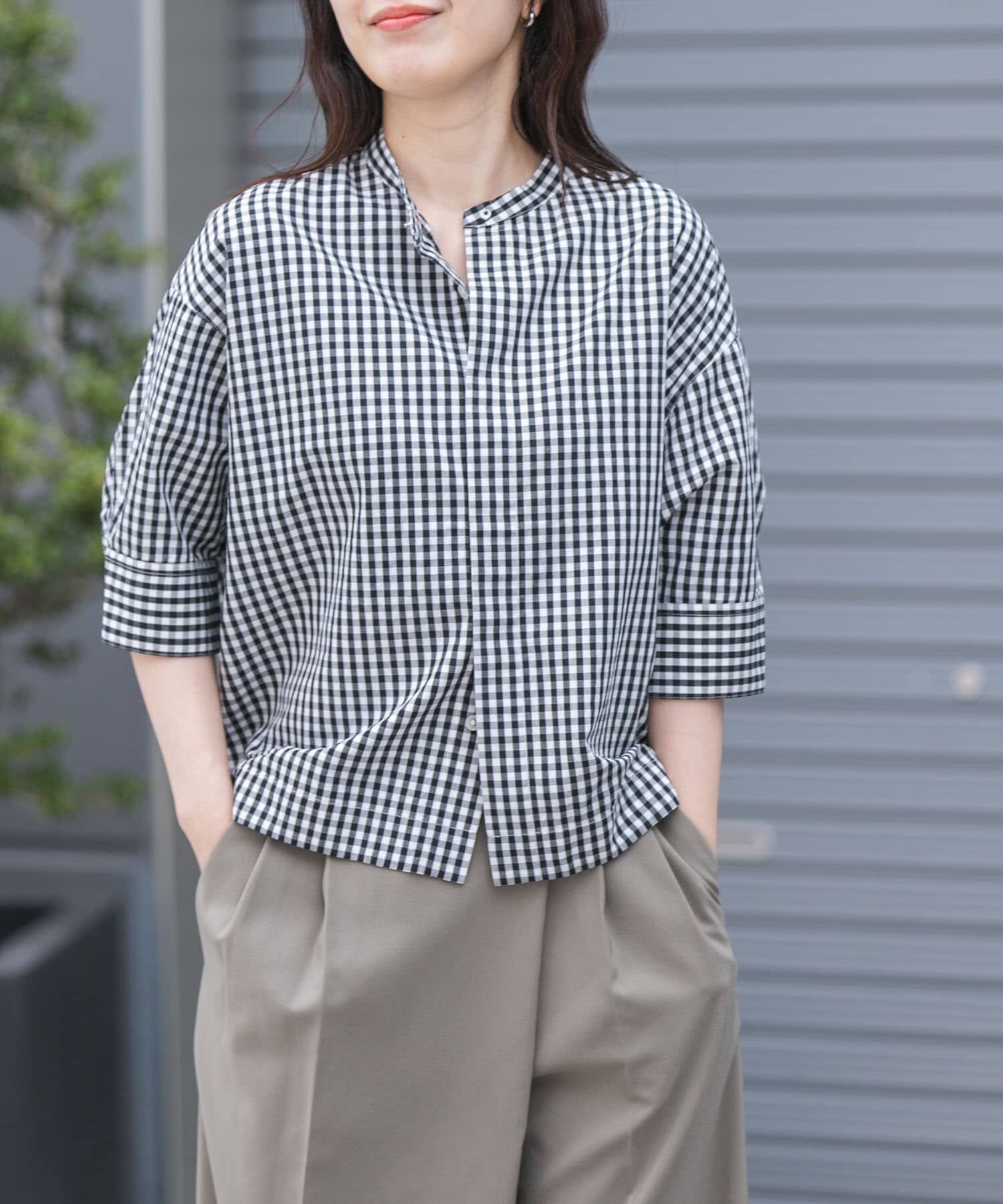 URBAN RESEARCH DOORS「『一部WEB限定カラー』FORK&SPOON　ギボシコクーンショートスリーブシャツ」|シャツ・ブラウス|