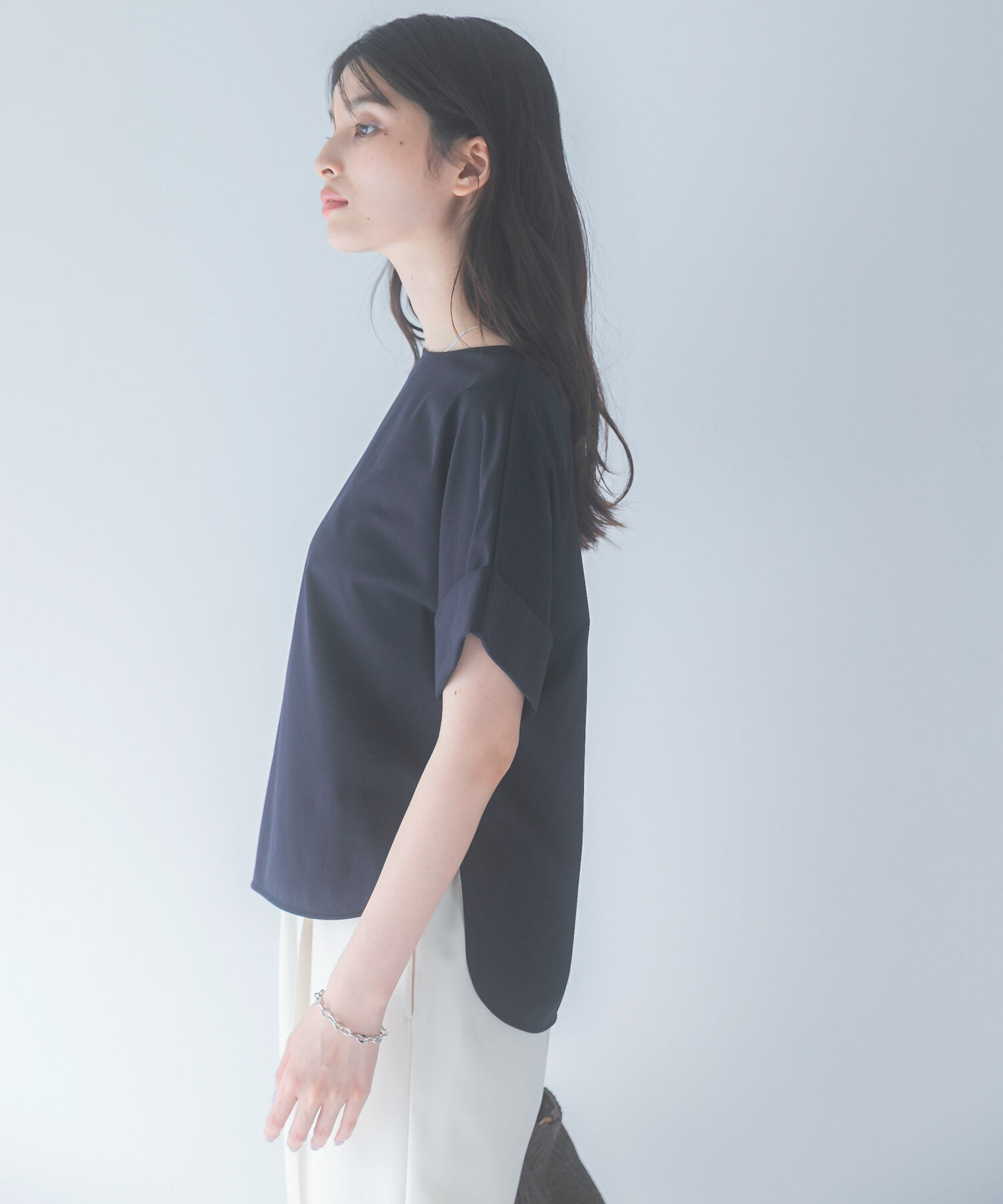 URBAN RESEARCH ROSSO「UVカットデザインスリーブプルオーバー」|Tシャツ・カットソー|