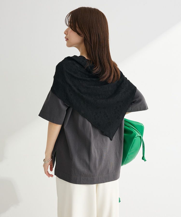 Green Parks「SET2点フォトTシャツ＋レーススカーフ」|Tシャツ・カットソー|