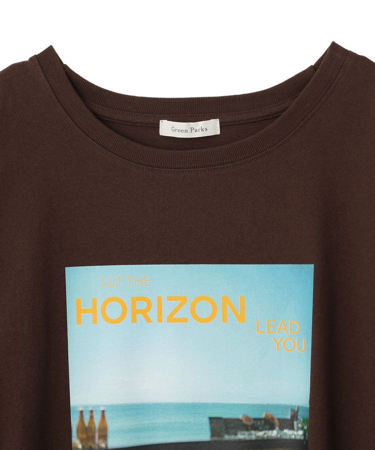 Green Parks「SET2点フォトTシャツ＋レーススカーフ」|Tシャツ・カットソー|