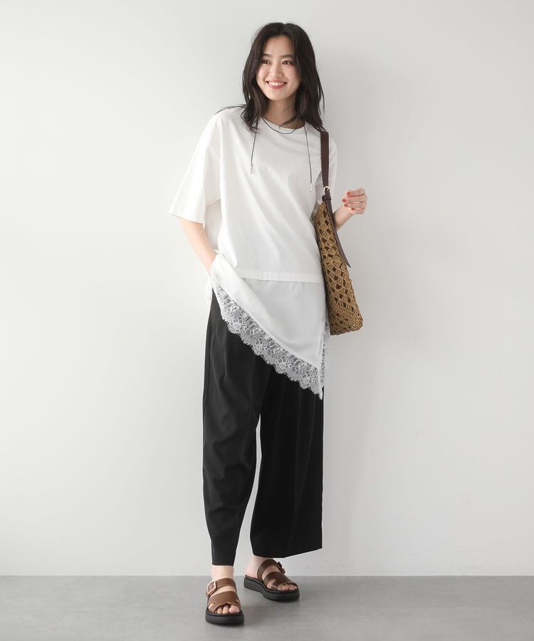Green Parks「レースドッキングTシャツ」|Tシャツ・カットソー|
