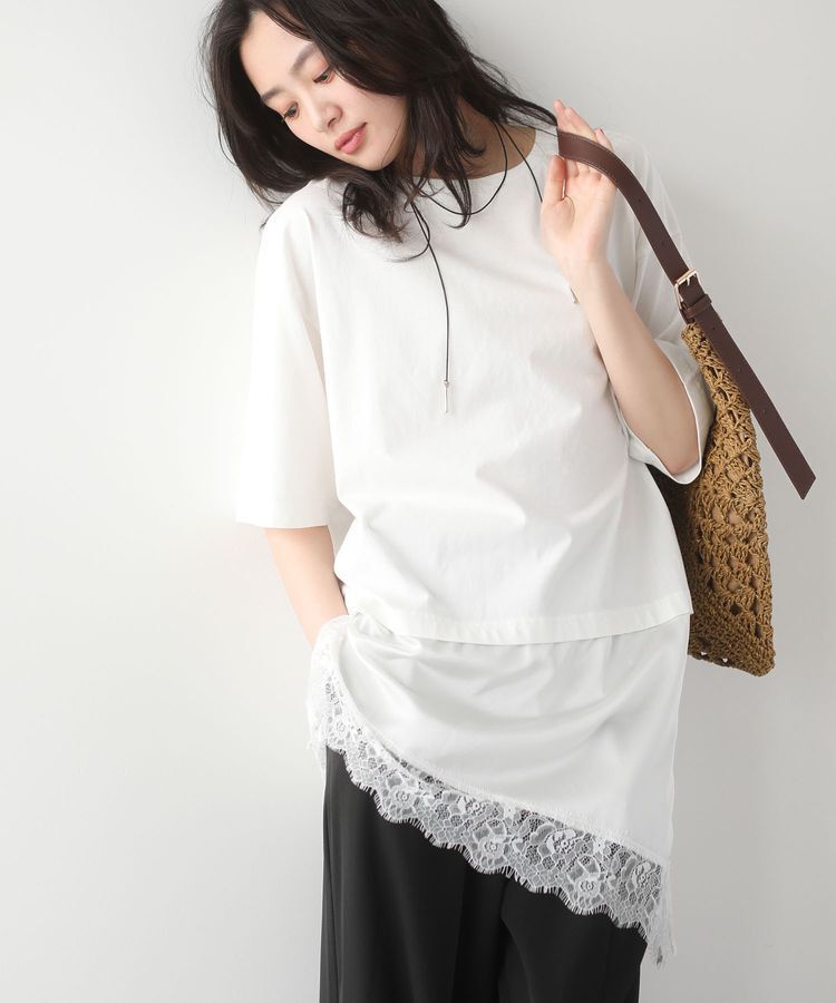 Green Parks「レースドッキングTシャツ」|Tシャツ・カットソー|