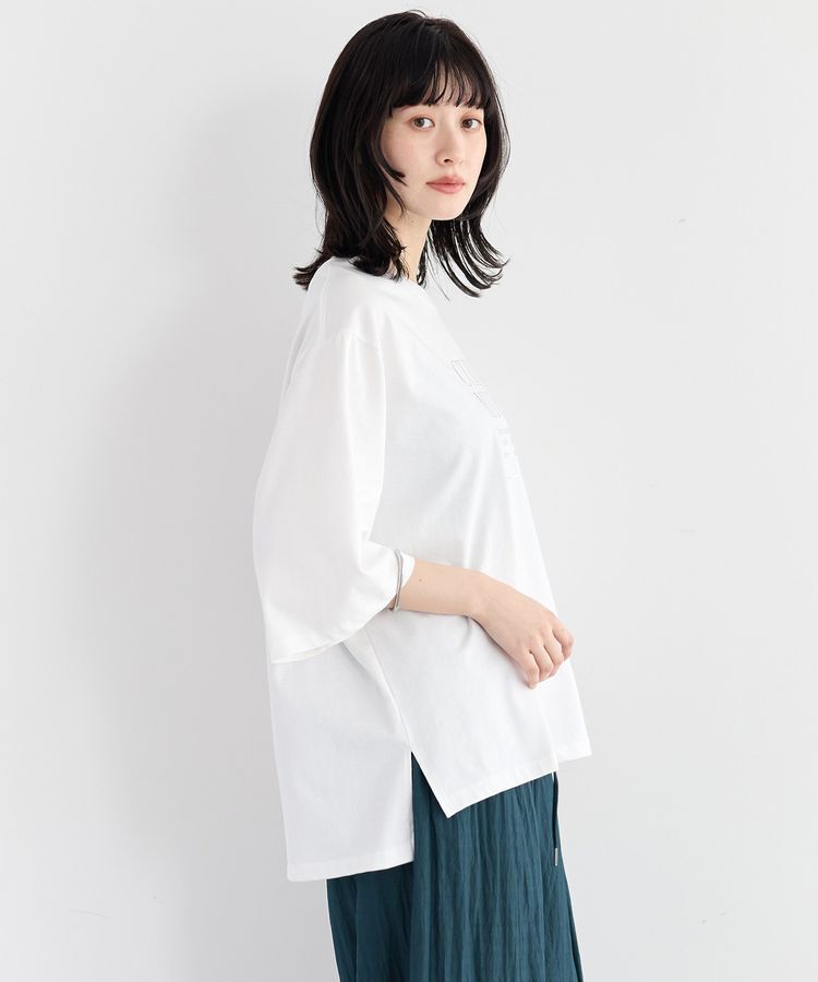 Editt by YECCA VECCA「【UVカット】ワイドスリーブ箔プリントTee」|Tシャツ・カットソー|