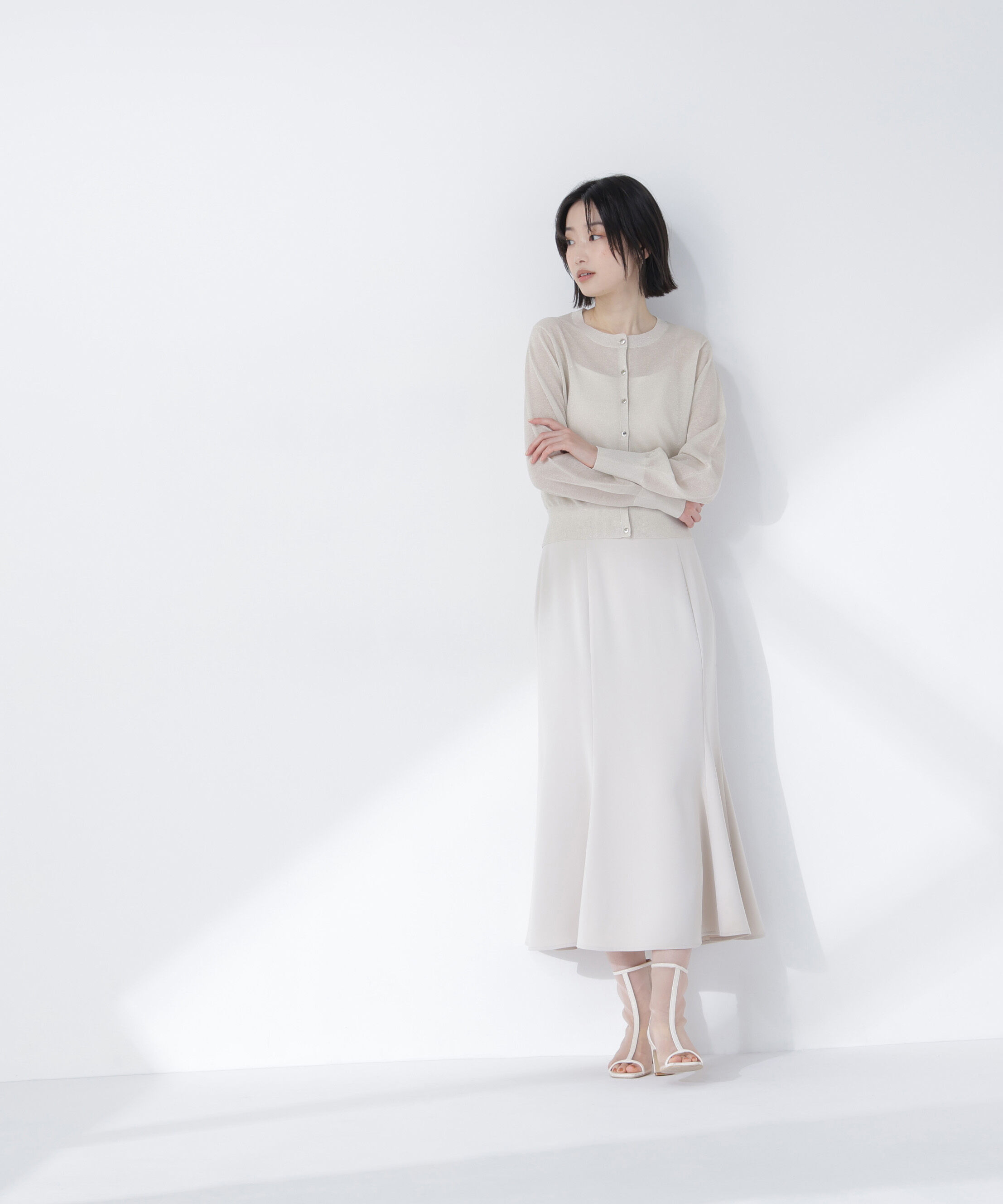 「ラメシアーベーシックカーディガン」|ニット・セーター|