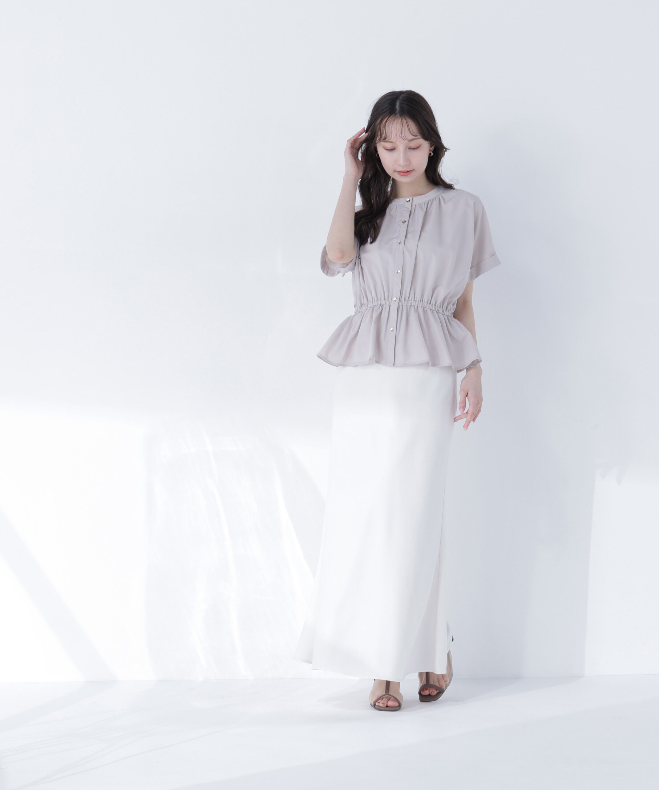  「〈ちょうど、いい服〉きゅっとふわっと。全部盛りブラウス」|シャツ・ブラウス|