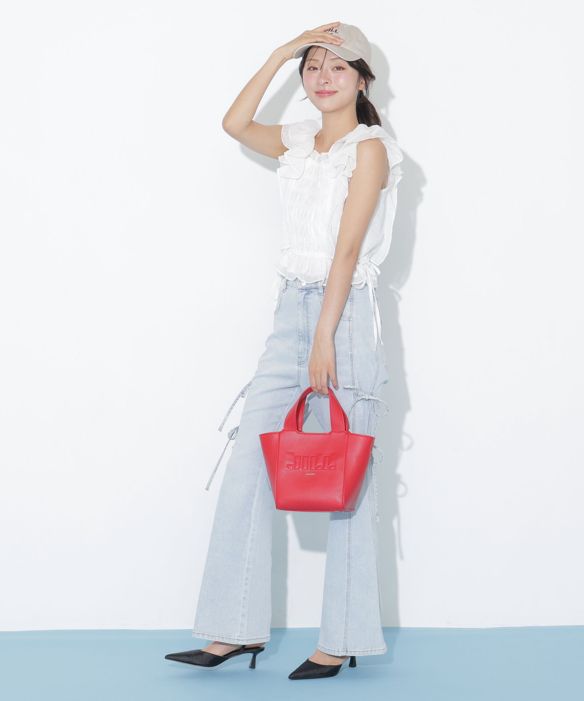  「シャーリングシアーリングチェックブブラウス」|シャツ・ブラウス|