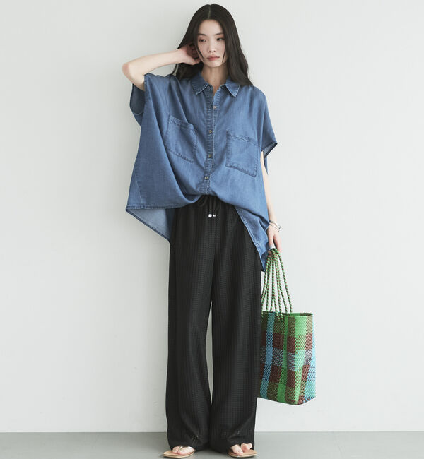 Doux archives「　ソフトデニム２ＷＡＹフレンチシャツ」|タンクトップ|