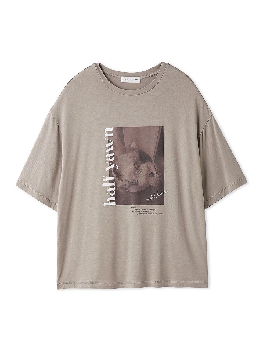 SNIDEL HOME「【接触冷感】ネコＴシャツ」|ルームウェア|