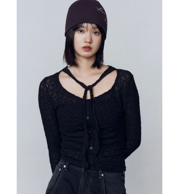 EMODA「フロントボタンタイトップ」|Tシャツ・カットソー|