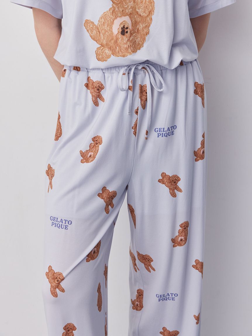 gelato pique「【ラッピング済み】ドッグワンポイントTシャツ&ロングパンツSET」|ルームウェア|