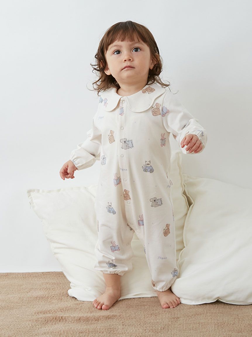 GELATO PIQUE KIDS & BABY「【BABY】おやすみアニマル柄ロンパース」|ロンパース|