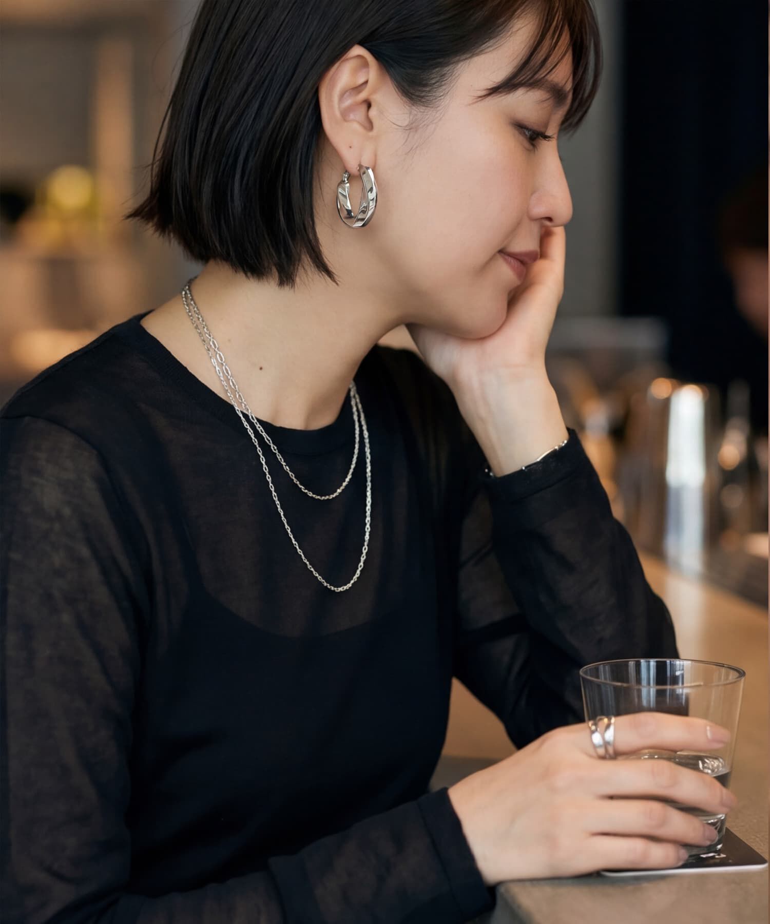 STYLE DELI「【DELI by】ステンレススチールウェーブピアス」|ピアス|