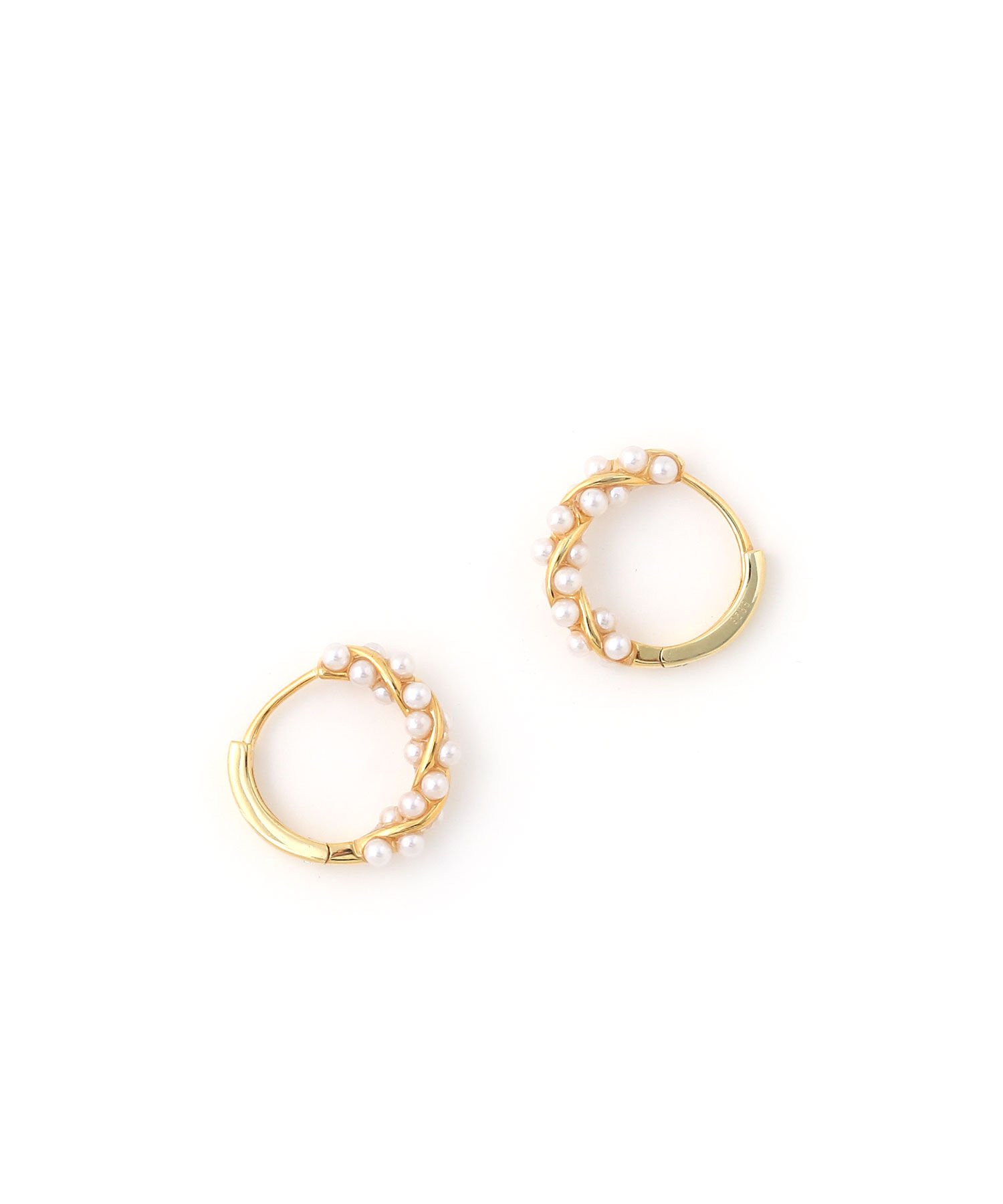 colleca la「[silver925]ツイストパールフープピアス〈金属アレルギー対応〉」|ピアス|