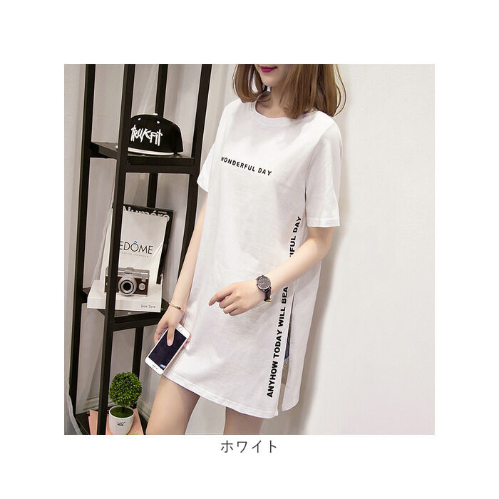 BACKYARD FAMILY「Tシャツ 半袖 レディース ロング丈 通販 ロゴTシャツ 半袖Tシャツ 半袖tシャツ tシャツ」|Tシャツ・カットソー|