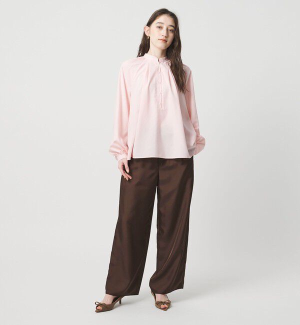 UNITED ARROWS「シルクライク イージーパンツ」|チノ|