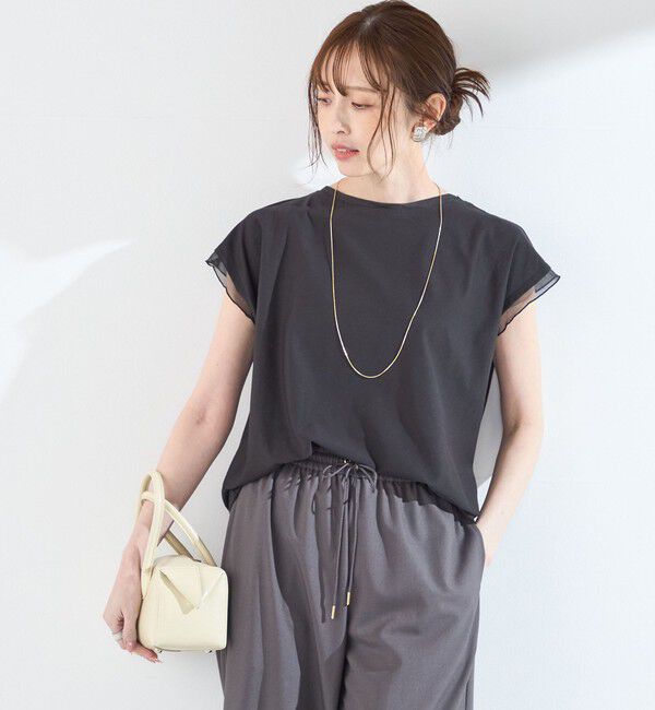 SHIPS Colors 「《追加予約》SHIPS Colors:〈接触冷感・手洗い可能〉クールタッチ シアーコンビTEE◆」|Tシャツ・カットソー|