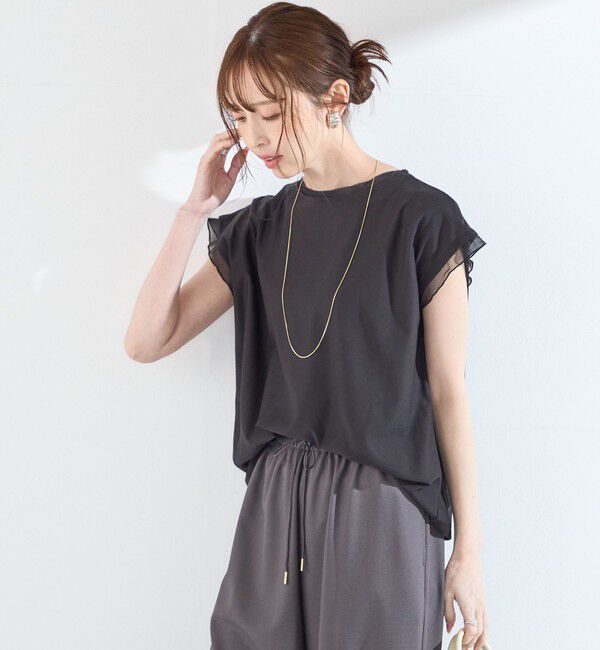 SHIPS Colors 「《追加予約》SHIPS Colors:〈接触冷感・手洗い可能〉クールタッチ シアーコンビTEE◆」|Tシャツ・カットソー|