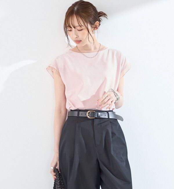 SHIPS Colors 「《追加予約》SHIPS Colors:〈接触冷感・手洗い可能〉クールタッチ シアーコンビTEE◆」|Tシャツ・カットソー|