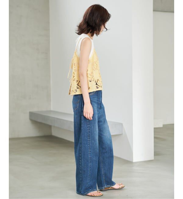 SLOBE IENA「《予約》Indiaスクエア刺繍キャミ」|キャミソール|