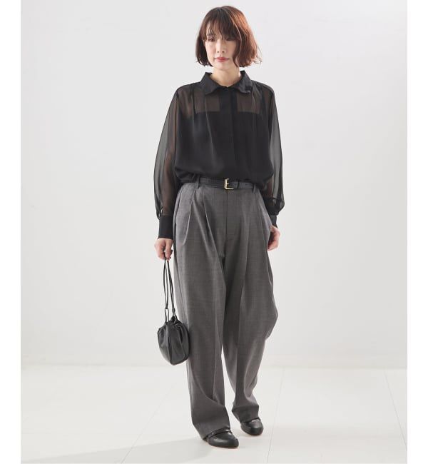 journal standard L'essage「【A PUPIL/ア ピューピル】別注 HNK RGLN BL ジョーゼットブラウス」|シャツ・ブラウス|