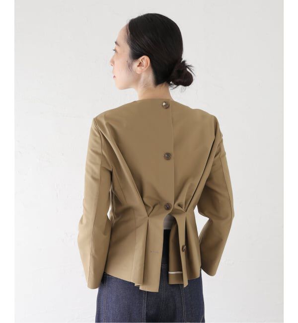 journal standard L'essage「RECTO/レクト OPEN BACK PEPLUM TOP (KHAKI BEIGE)  トップス RW26SWTP002BE」|シャツ・ブラウス|ベージュ