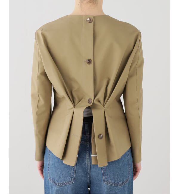 journal standard L'essage「RECTO/レクト OPEN BACK PEPLUM TOP (KHAKI BEIGE)  トップス RW26SWTP002BE」|シャツ・ブラウス|