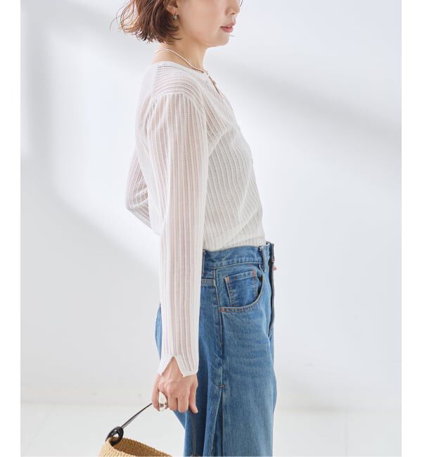 journal standard L'essage「スカシハリヌキカーディガン」|カーディガン|