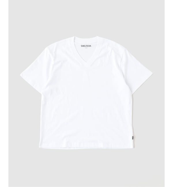 JOURNAL STANDARD「SHELTECH&times;JOURNAL STANDARD 別注 SOLID Vネック Tシャツ」|Tシャツ・カットソー|ホワイト
