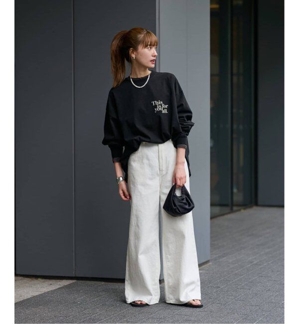 FRAMeWORK「≪追加≫【haru&times;FRAMeWORK】ロゴロンT2」|Tシャツ・カットソー|