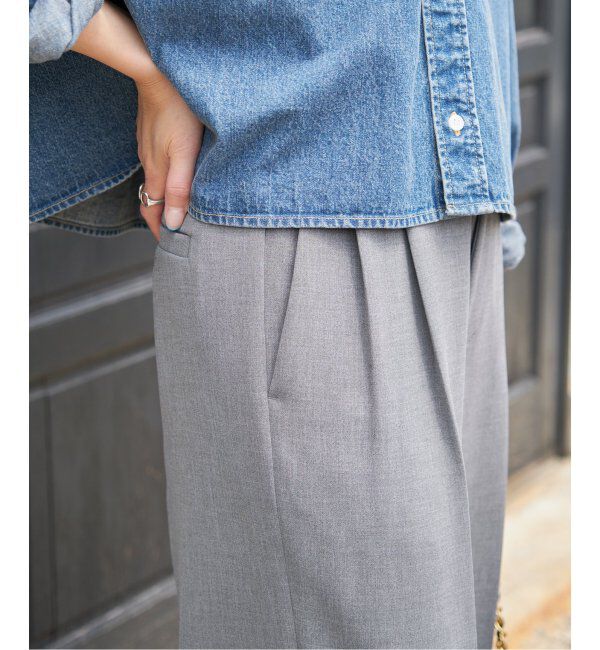 Spick and Span「≪追加≫ダブルクロスツータックパンツ」|スラックス|