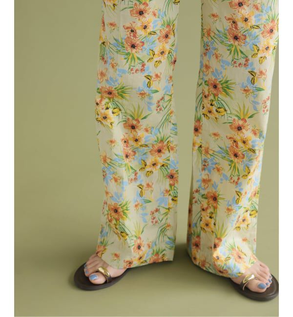 Spick and Span「VIAN / ヴィアン 別注 Flower Easy Wide Pants」|スラックス|