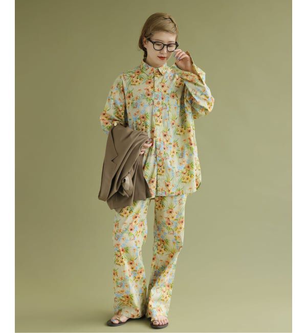 Spick and Span「VIAN / ヴィアン 別注 Flower Easy Wide Pants」|スラックス|