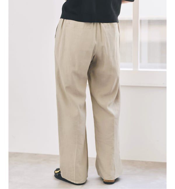 Spick and Span「《手洗い可》ハイブリッドリネンイージーパンツ」|スラックス|