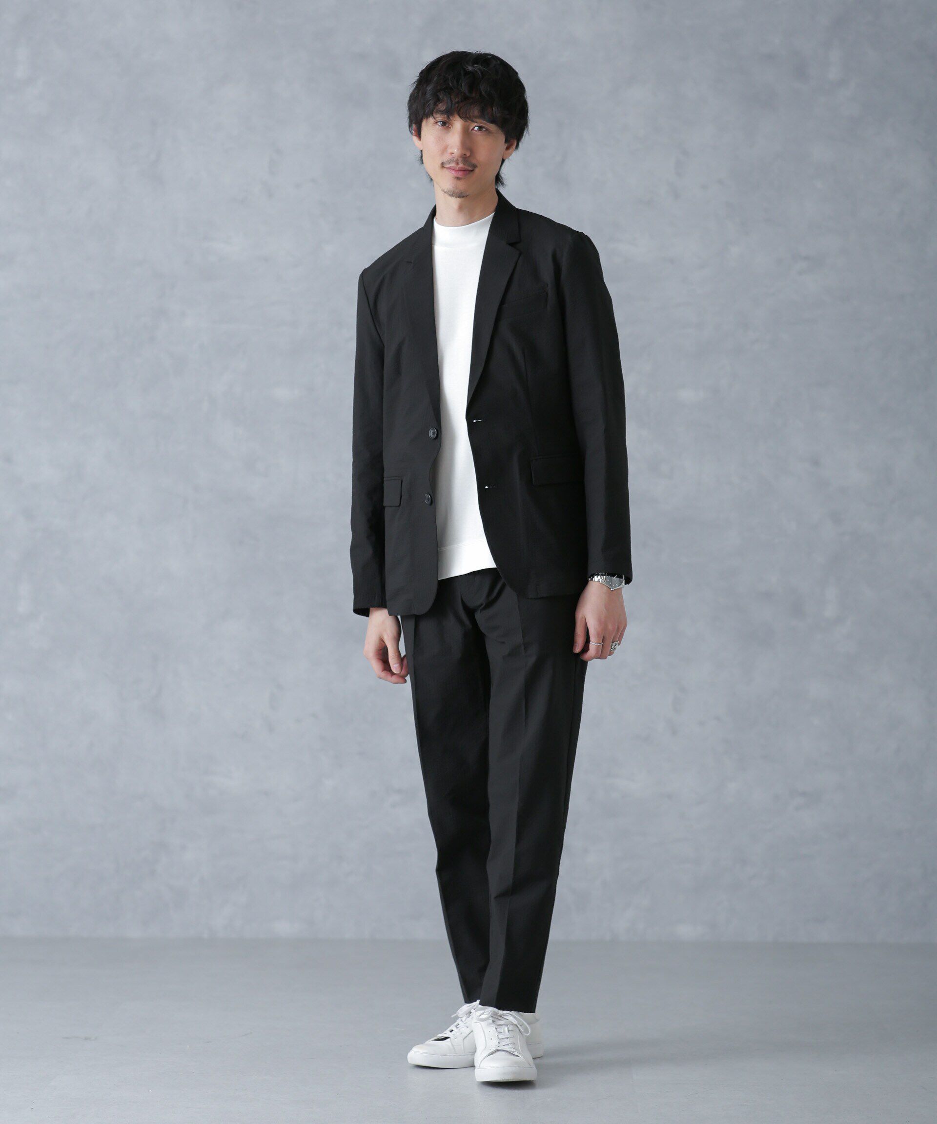 nano･universe「「FORMAL JERSEY」モックネックカットソー半袖」|Tシャツ・カットソー|
