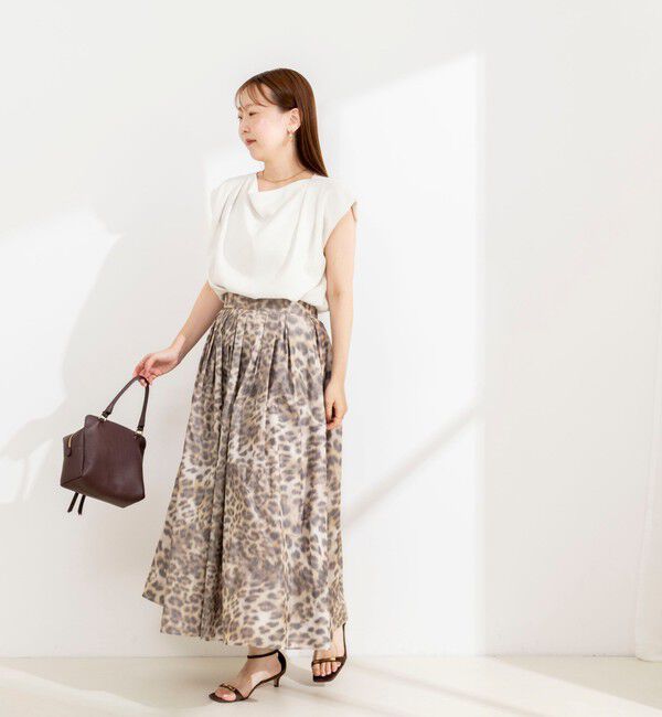 NOLLEY'S sophi「《セットアップ対応》ウォッシャブルピーチサテンフレンチブラウス」|シャツ・ブラウス|