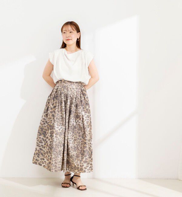 NOLLEY'S sophi「《セットアップ対応》ウォッシャブルピーチサテンフレンチブラウス」|シャツ・ブラウス|