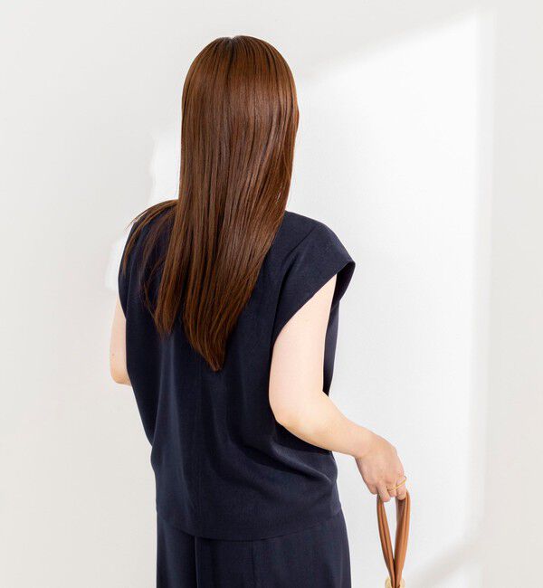 NOLLEY'S sophi「《セットアップ対応》ウォッシャブルピーチサテンフレンチブラウス」|シャツ・ブラウス|