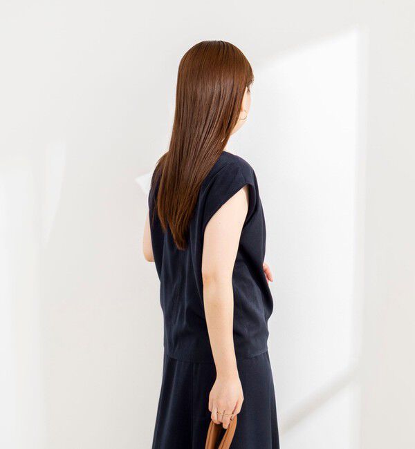 NOLLEY'S sophi「《セットアップ対応》ウォッシャブルピーチサテンフレンチブラウス」|シャツ・ブラウス|