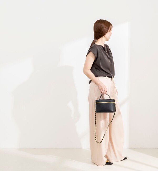 NOLLEY'S sophi「《セットアップ対応》ウォッシャブルピーチサテンフレンチブラウス」|シャツ・ブラウス|