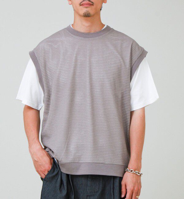 GLOSTER「【2点セット】メッシュベスト アンサンブルTEE」|Tシャツ・カットソー|