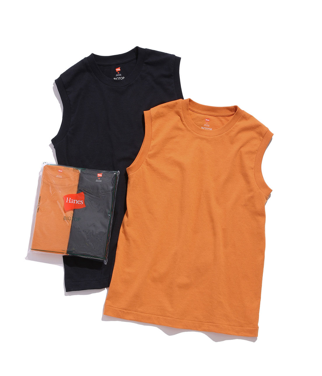 ADAM ET ROPE'「【Hanes for BIOTOP】Sleeveless T-Shirts」|Tシャツ・カットソー|