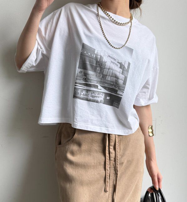  「フォトプリントTEE」|Tシャツ・カットソー|ブラック
