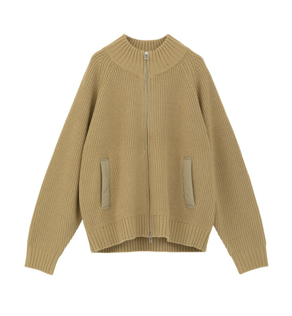 Soffitto「バルキージップ付ニット」|カーディガン|