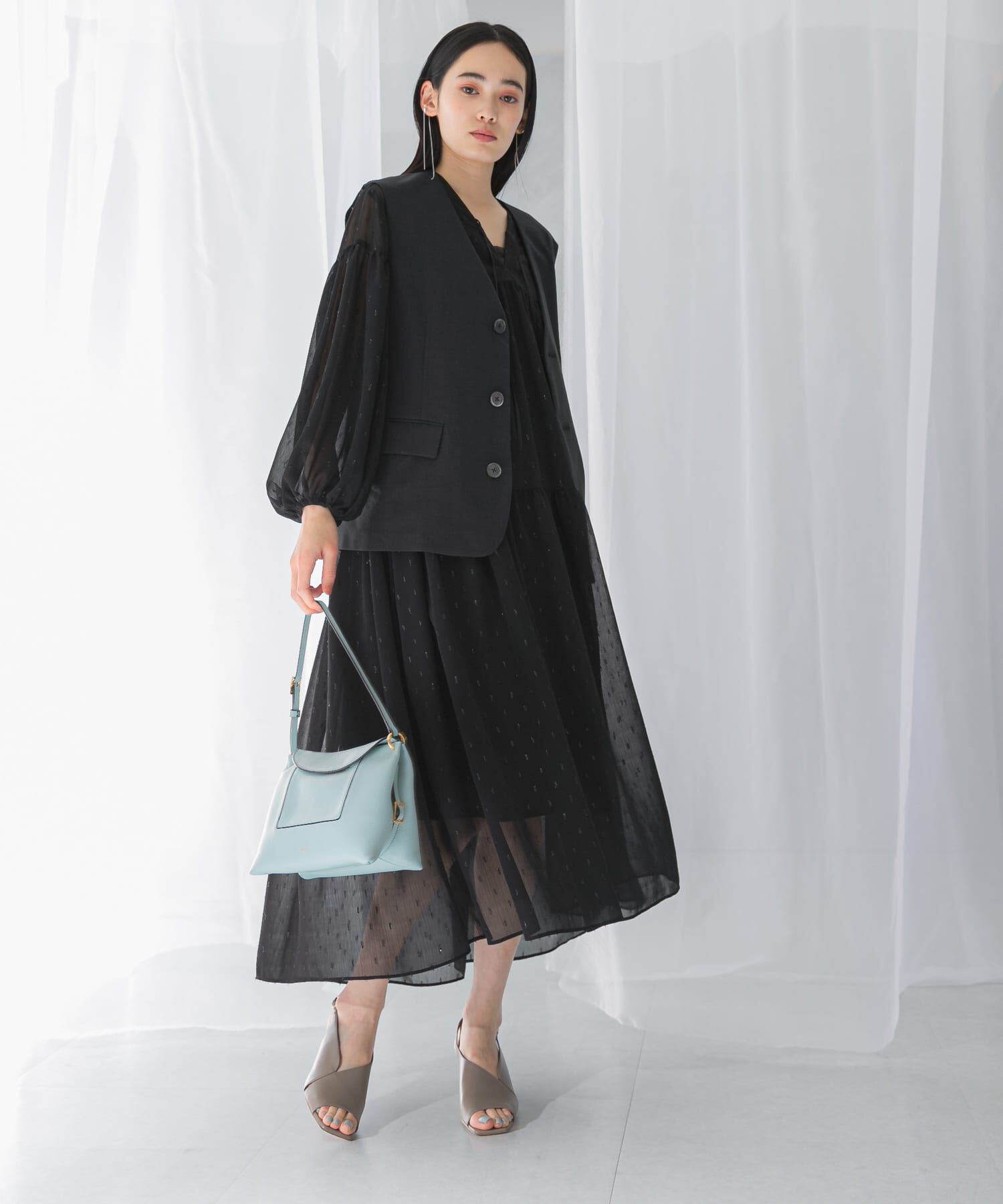 URBAN RESEARCH ROSSO「カットジャガードティアードワンピース」|ワンピース|