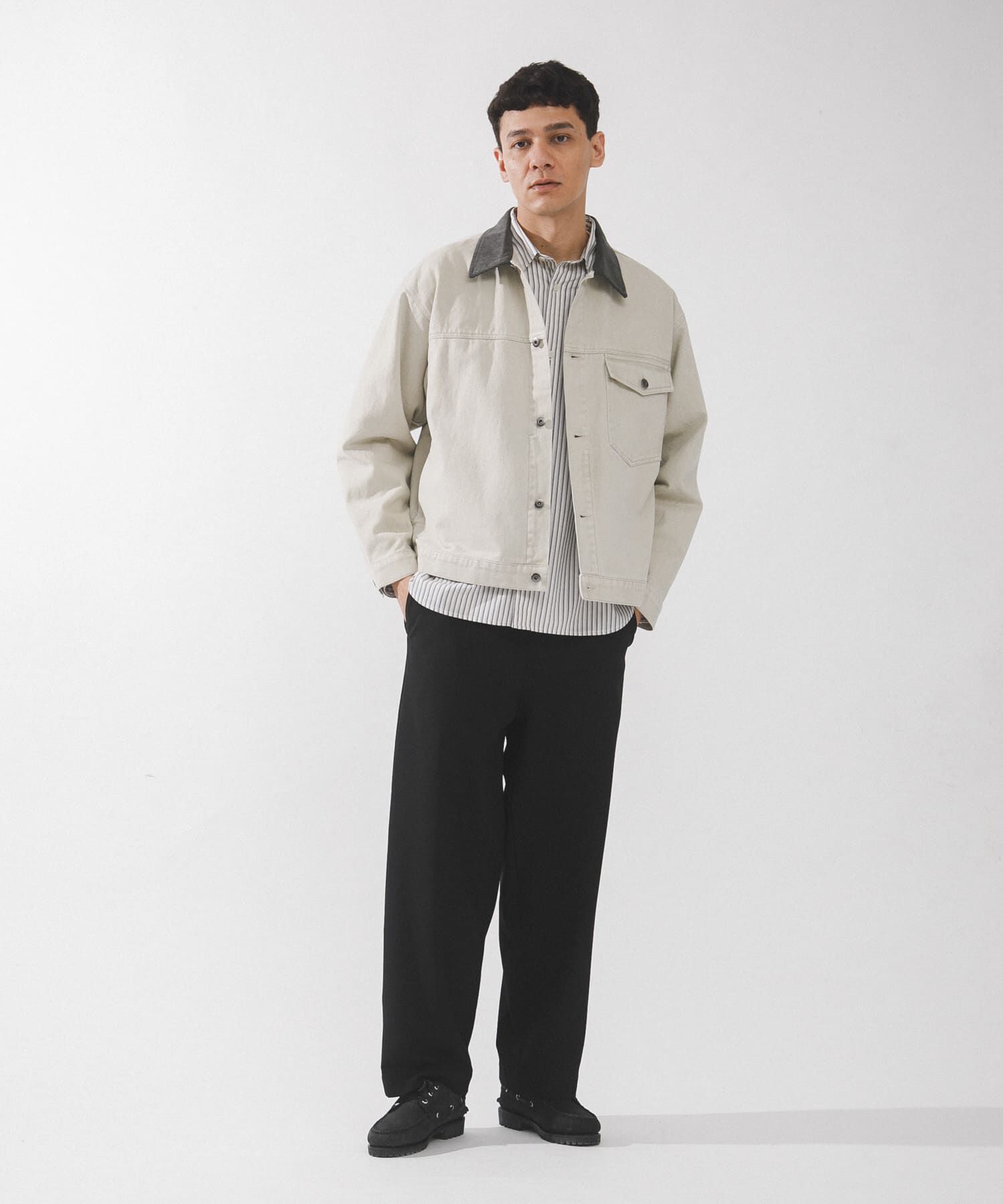 Sonny Label 「ウォッシュドツイル襟切替ジャケット」|ブルゾン・スタジャン|
