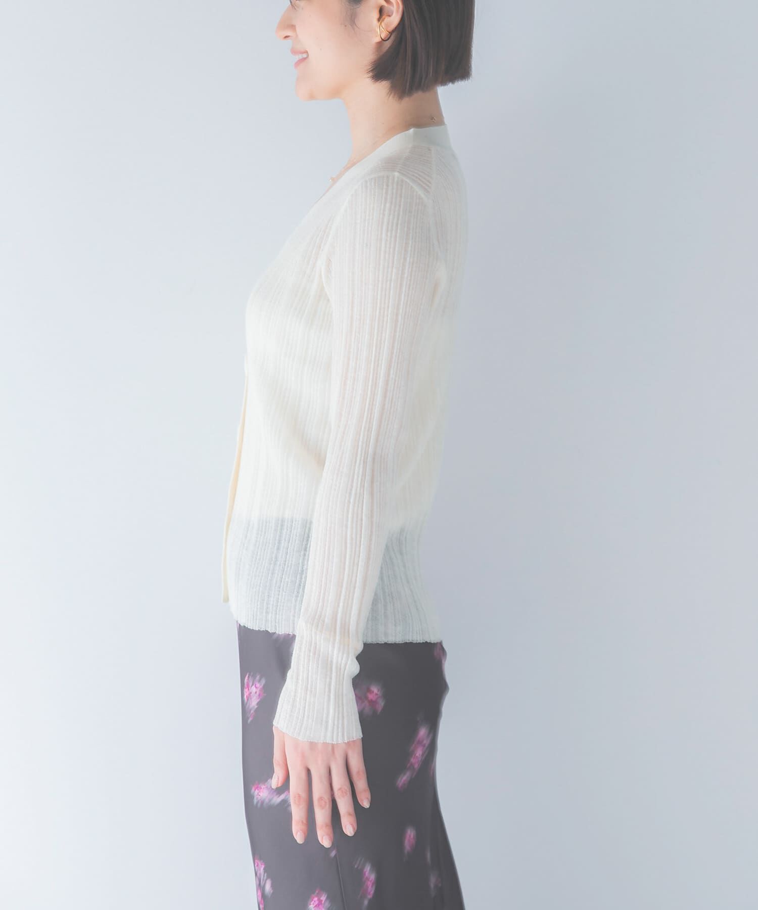 URBAN RESEARCH ROSSO「Torrazzo Donna　COOL TOUCH V-NECK KNIT」|カーディガン|
